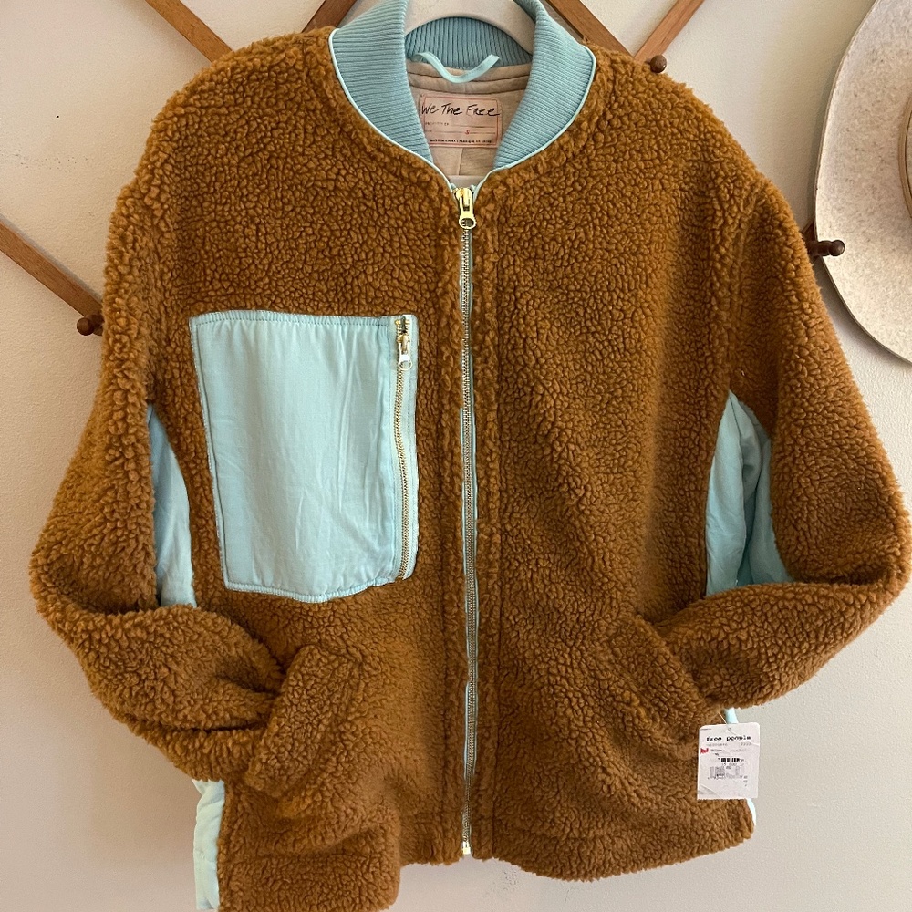 Free People Rivington Sherpa Bomber Jacket